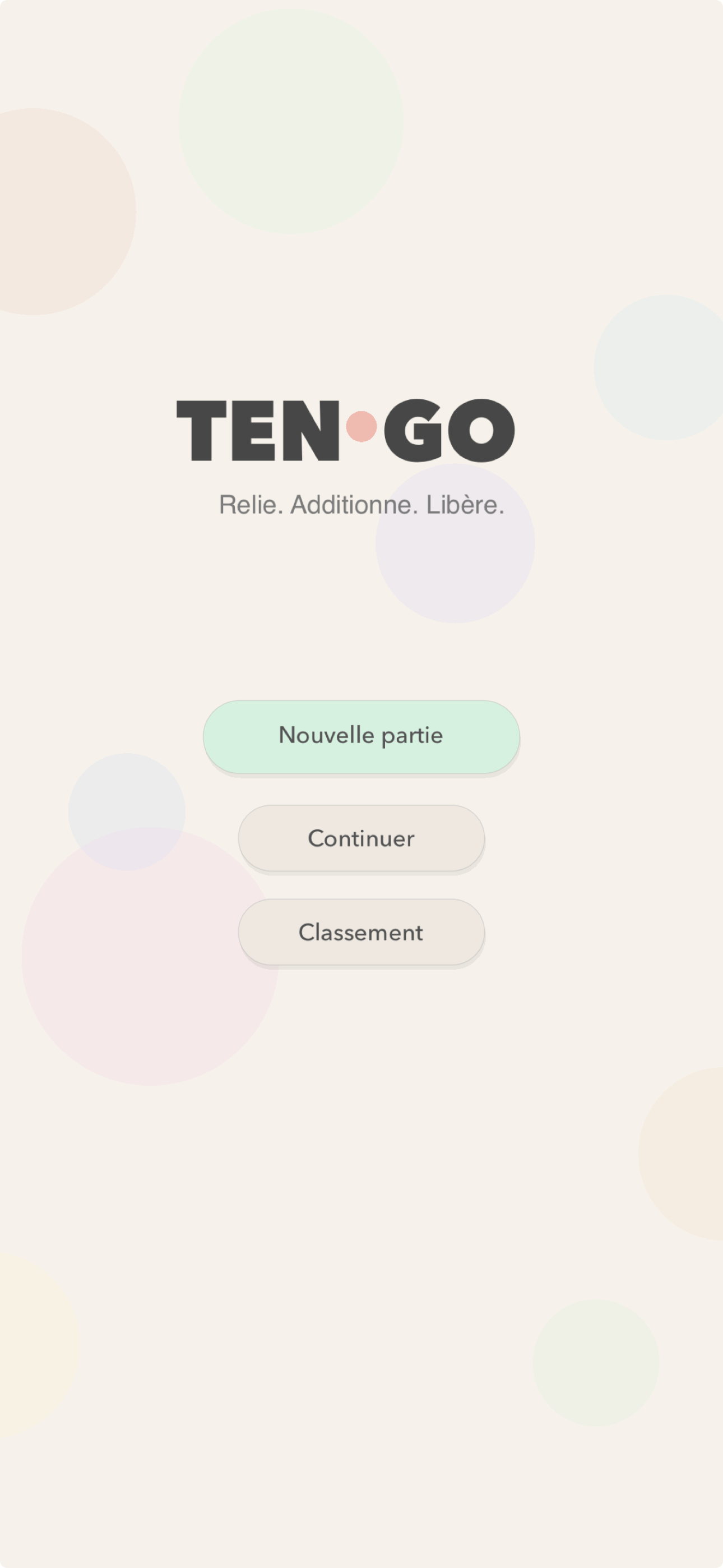 Menu principal tenGO